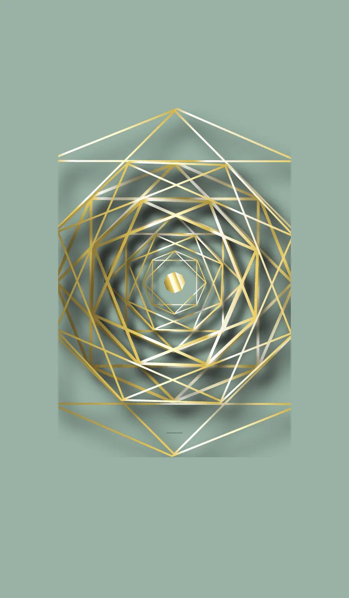 [LINE着せ替え] ベージュとカーキ : 風水〈陰と陽〉八角形の画像1