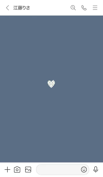 [LINE着せ替え] ～優しいハート～♥ブルー04_1の画像3