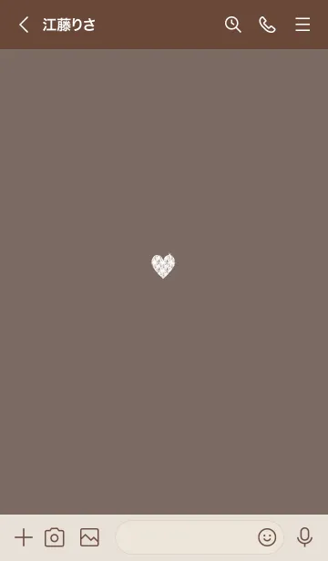 [LINE着せ替え] ～優しいハート～♥ブラウン14_1の画像3