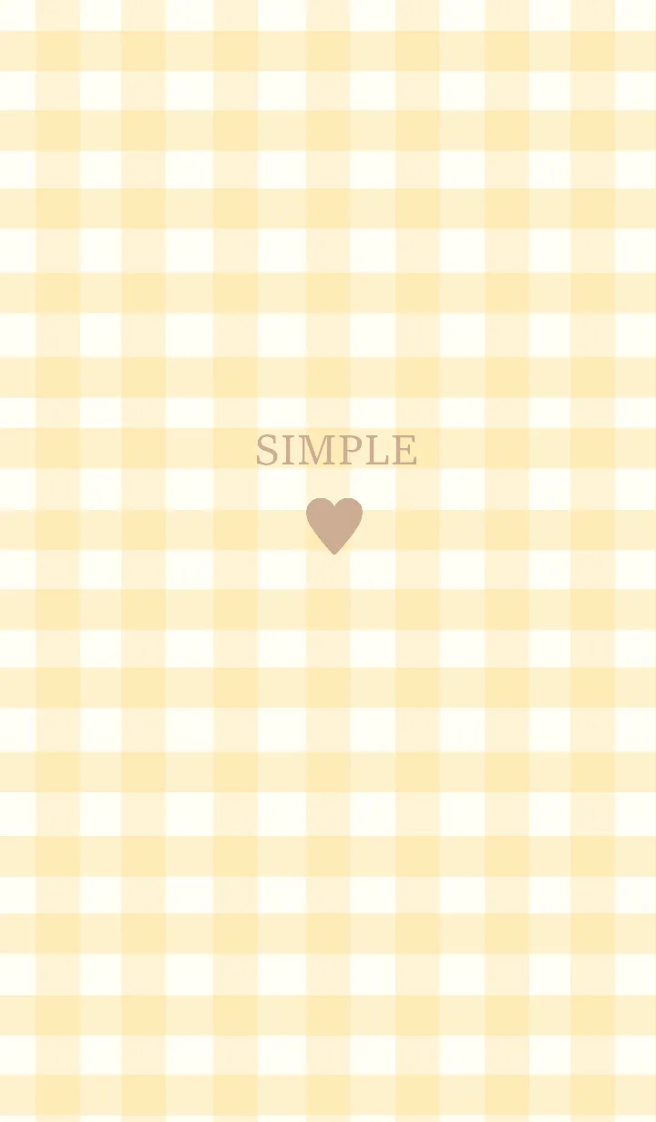 [LINE着せ替え] 大人のシンプルハート -yellowbeige check-の画像1