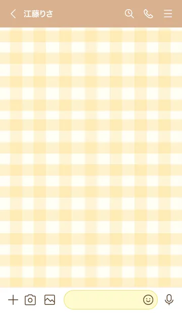 [LINE着せ替え] 大人のシンプルハート -yellowbeige check-の画像3