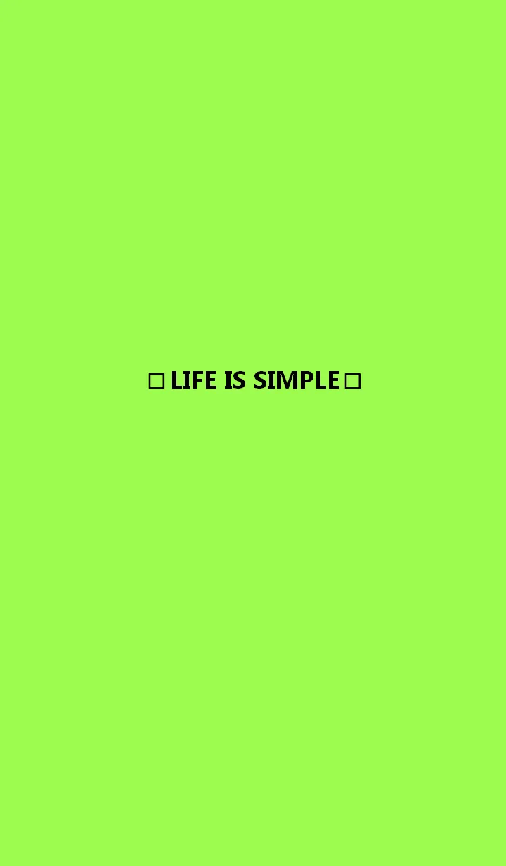 [LINE着せ替え] LIFE IS SIMPLE (black greenlight)の画像1