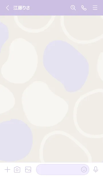 [LINE着せ替え] シンプル3カラー 有機的な丸 パープル2の画像3