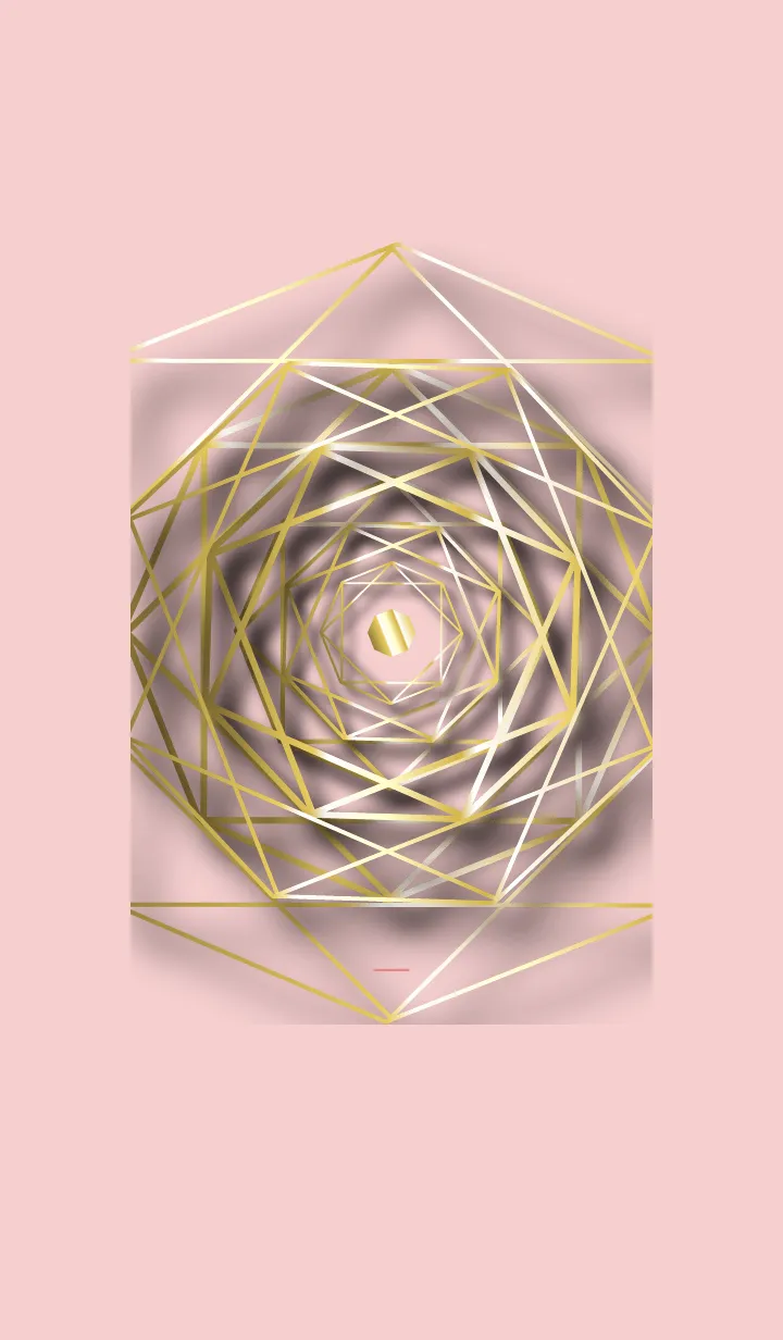 [LINE着せ替え] ベージュとピンク : 風水〈陰と陽〉八角形の画像1