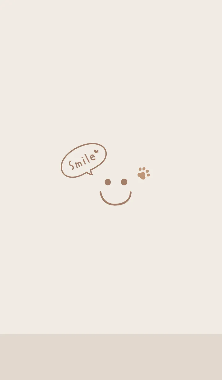 [LINE着せ替え] スマイル肉球<ブラウン>の画像1