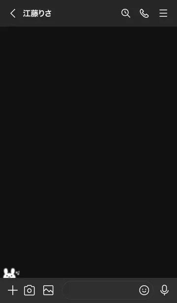 [LINE着せ替え] うさぎさくらんぼ[ブラック]の画像3