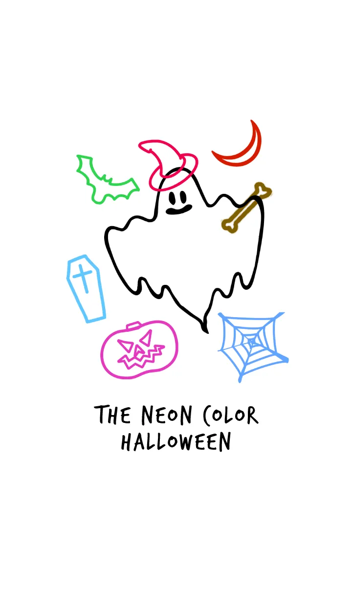 [LINE着せ替え] ネオンカラー ハロウィン 21の画像1