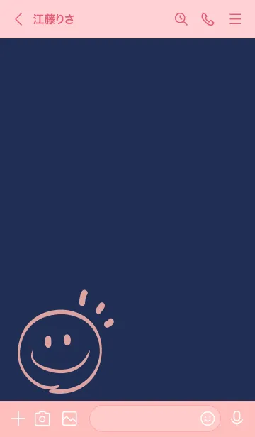 [LINE着せ替え] Always happy -Navy&Pink 6-の画像3