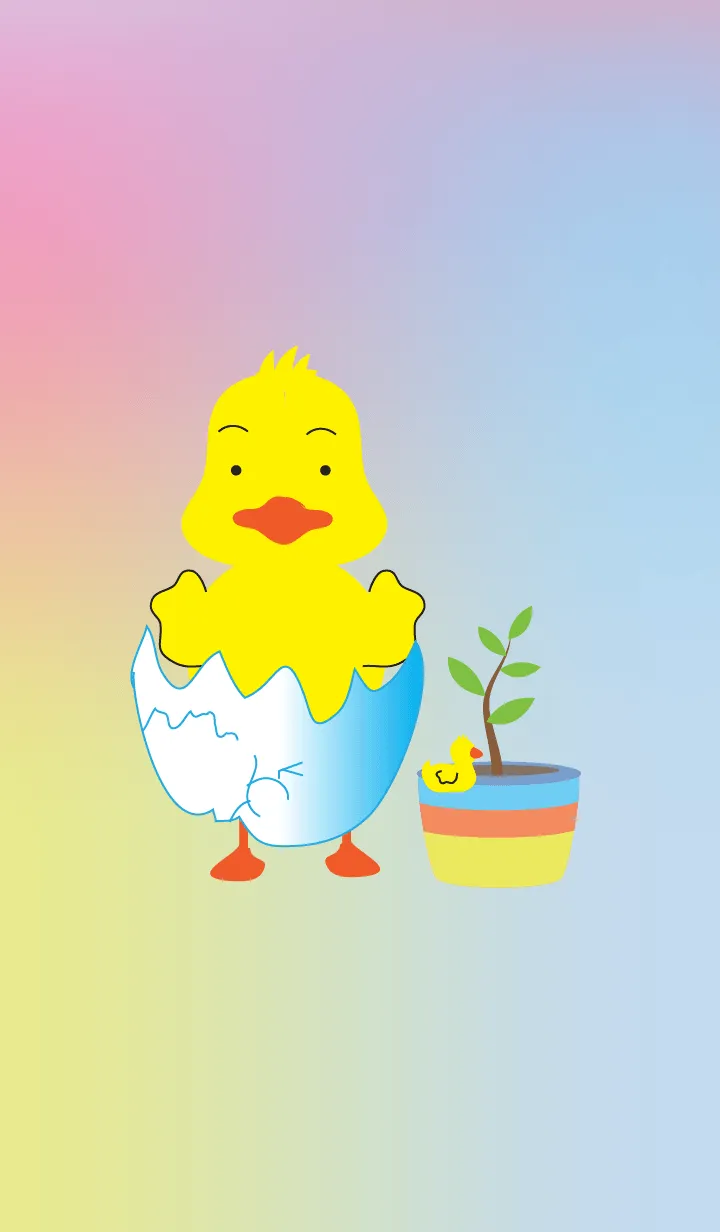 [LINE着せ替え] Duck and cactus theme JPの画像1