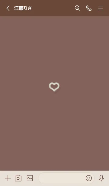 [LINE着せ替え] ～ファーのハート2♥カフェブラウン09_1～の画像3