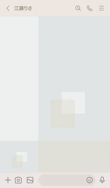 [LINE着せ替え] 白とベージュの四角16の画像3