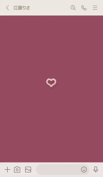 [LINE着せ替え] ～ファーのハート2♥ワインカラー01_1～の画像3