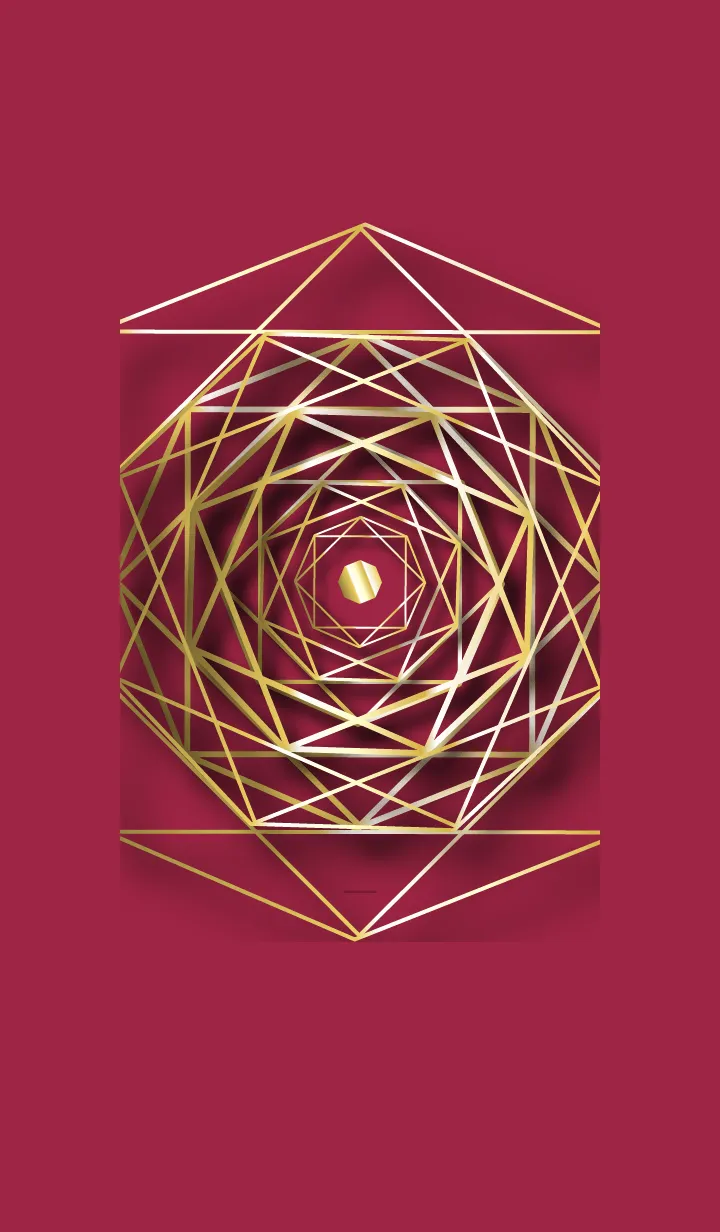 [LINE着せ替え] ボルドー : 風水〈陰と陽〉八角形の画像1