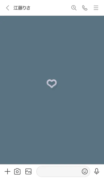 [LINE着せ替え] ～ファーのハート2♥ブルーグレー04_1～の画像3