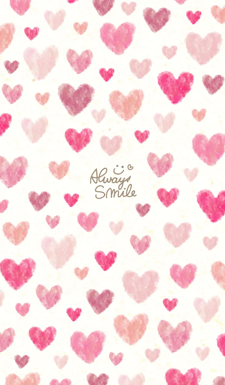 [LINE着せ替え] 水彩 ピンクハート8の画像1