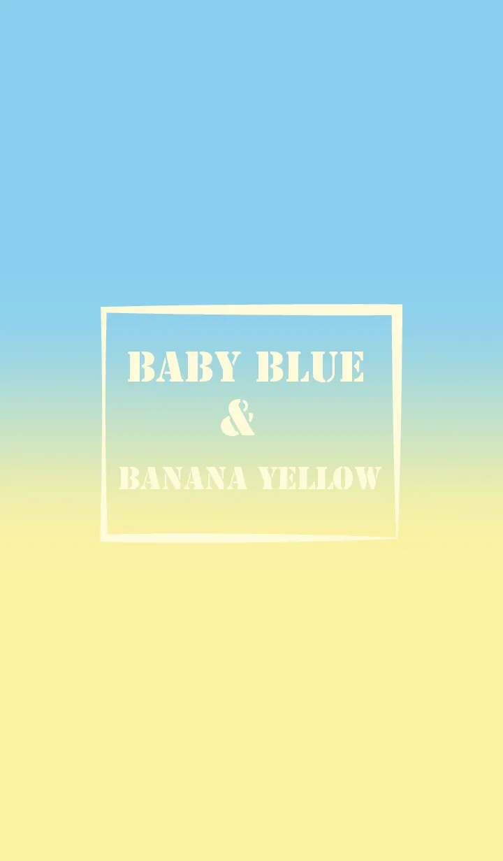Baby blue & Banana Yellow Theme (JP)の着せ替えメイン画像
