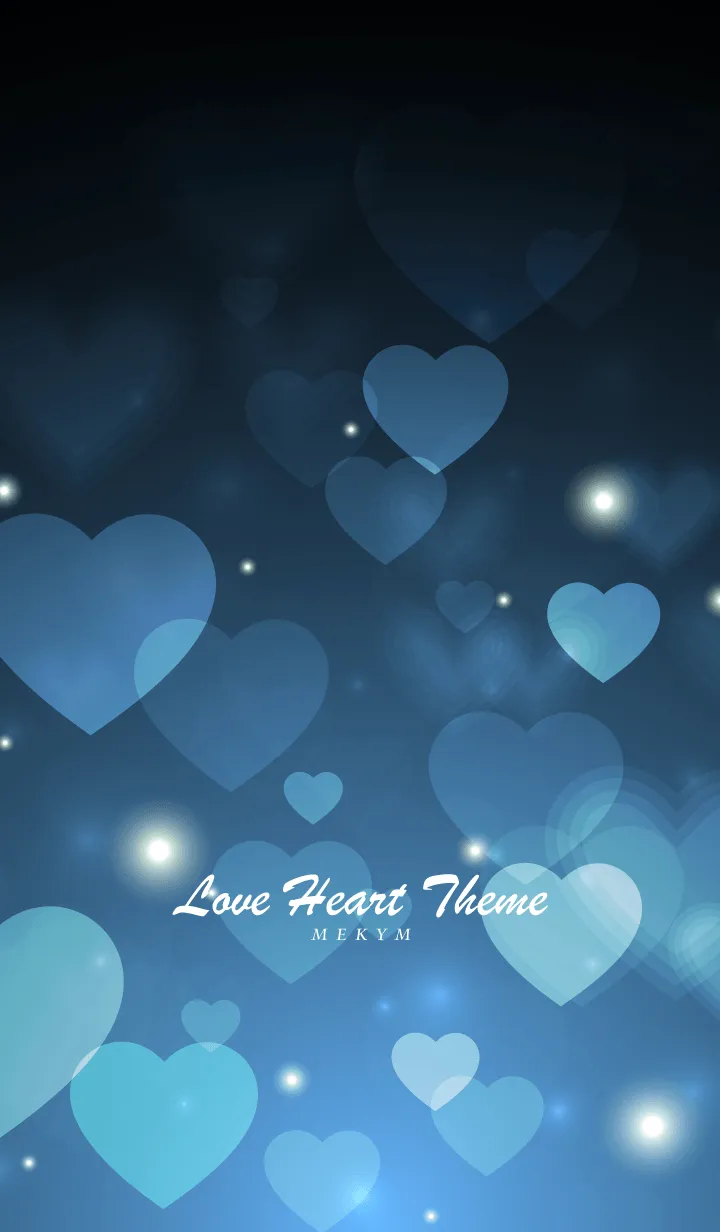 Love Heart Theme -MAYA BLUE-の着せ替えメイン画像