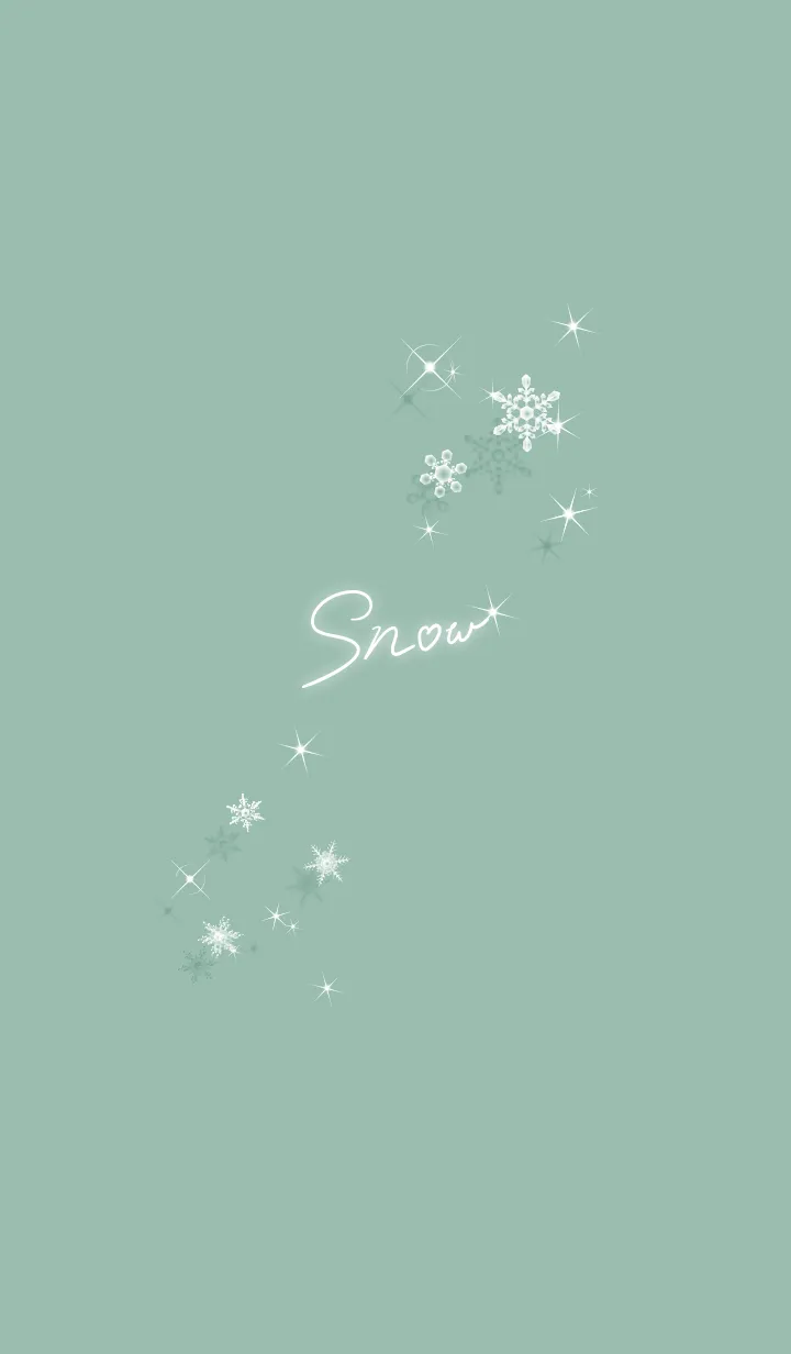 [LINE着せ替え] ～スノー♥ブルーグリーン04_1～の画像1
