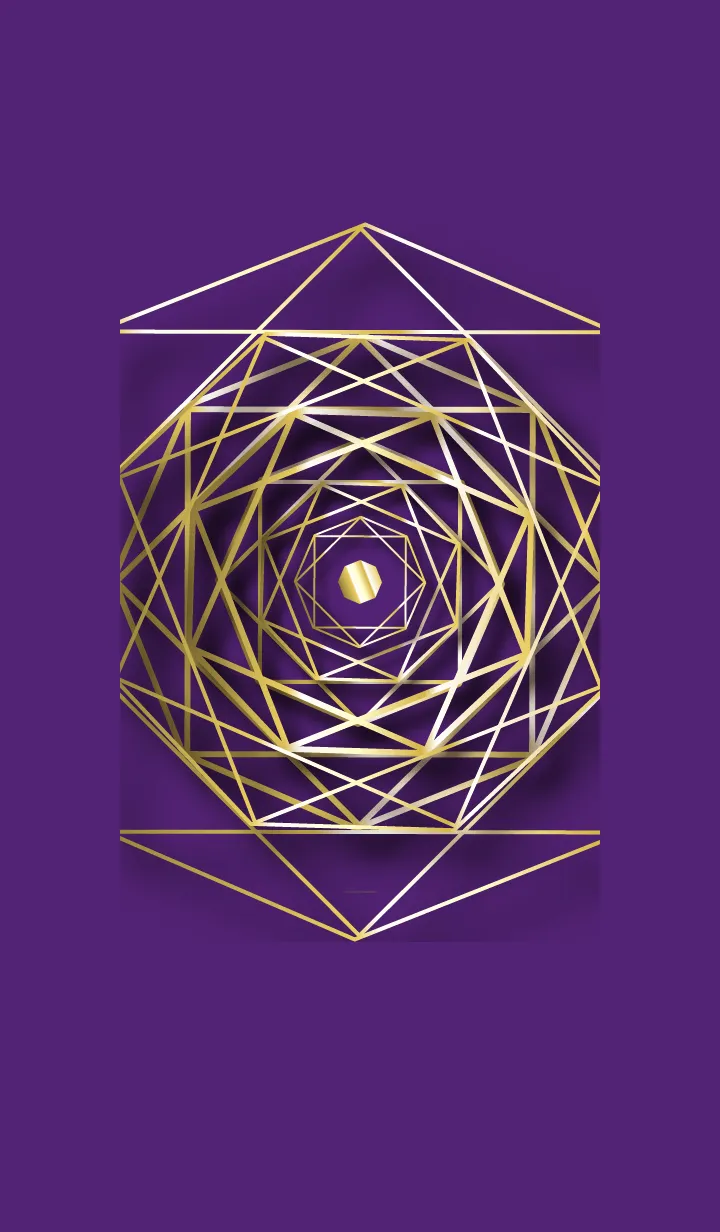 [LINE着せ替え] 紫 : 風水〈陰と陽〉八角形の画像1