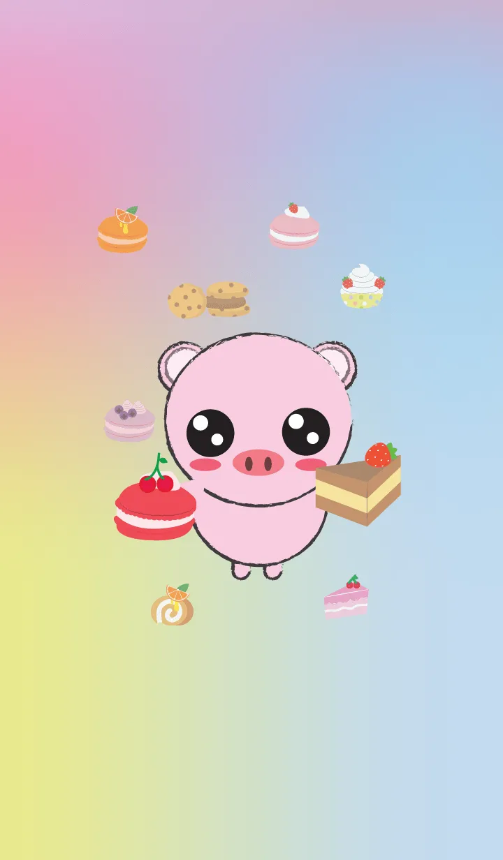 [LINE着せ替え] Simple cute pig theme v.12 JPの画像1