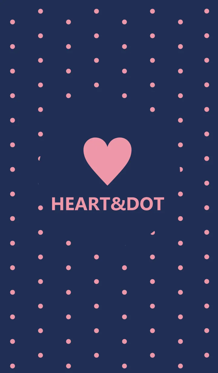 [LINE着せ替え] HEART&DOT *NAVY PINK 6*の画像1