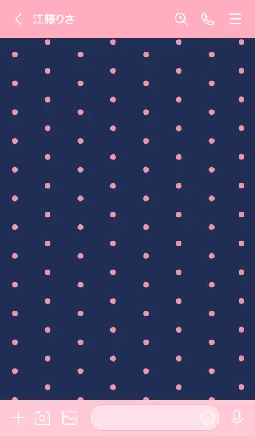 [LINE着せ替え] HEART&DOT *NAVY PINK 6*の画像3