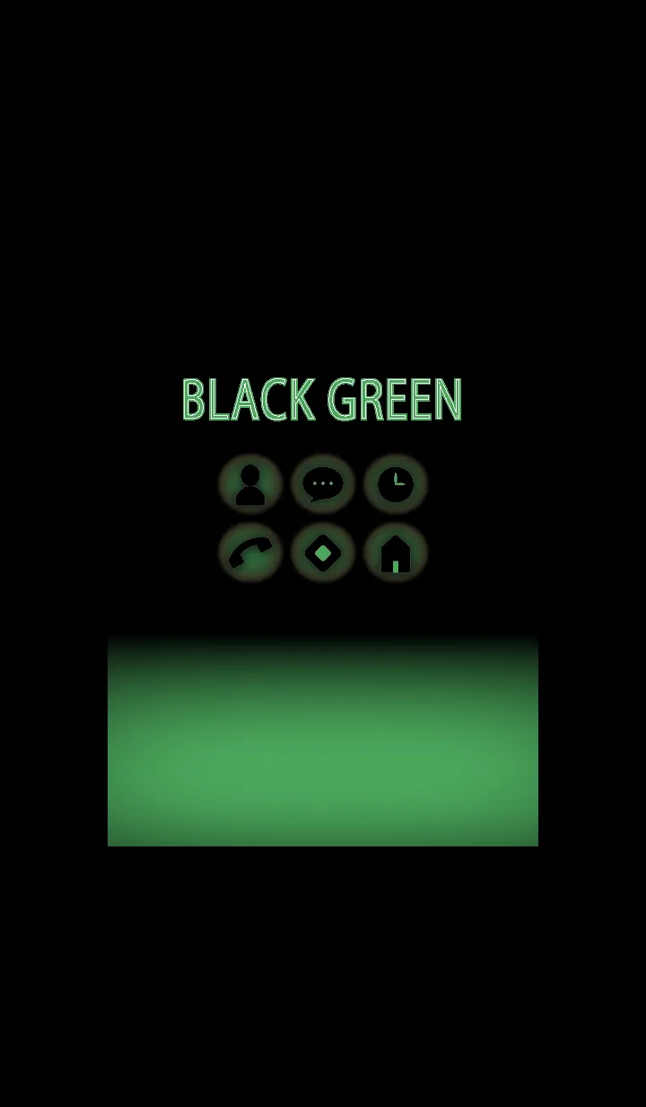 [LINE着せ替え] 黒と緑 : Black Lightの画像1