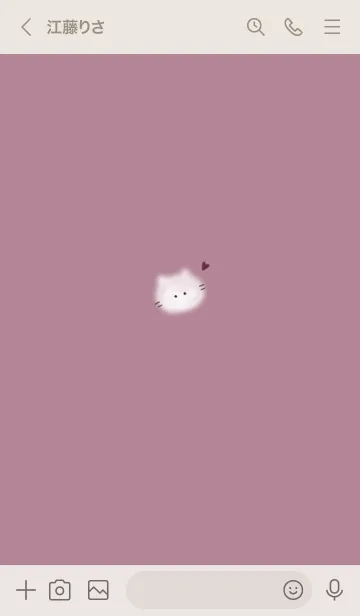 [LINE着せ替え] ～ふわふわな猫♥ピンクグレー21_1～の画像3