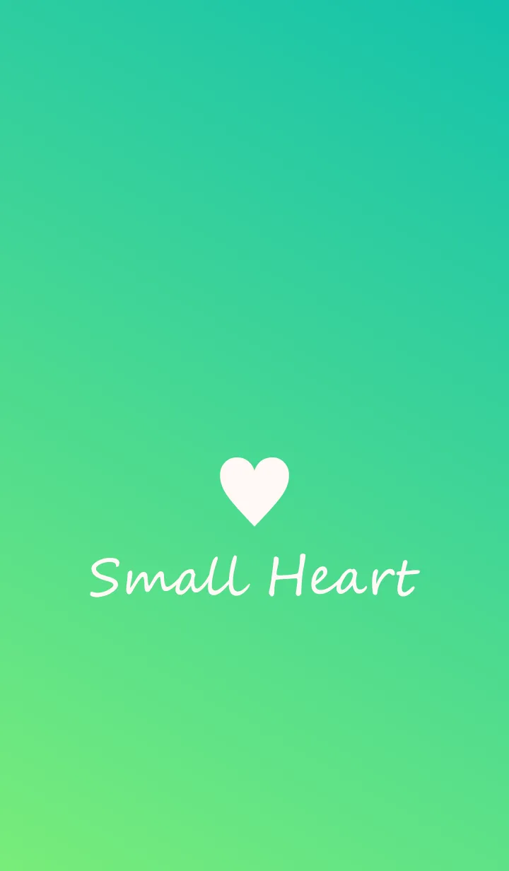 [LINE着せ替え] Small Heart *Green Gradation 4*の画像1