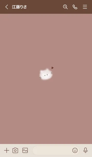 [LINE着せ替え] ～ふわふわな猫♥カフェブラウン22_1～の画像3