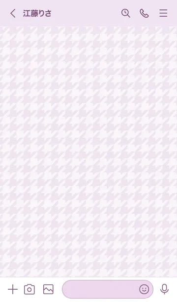 [LINE着せ替え] 千鳥格子(薄紫色)の画像3