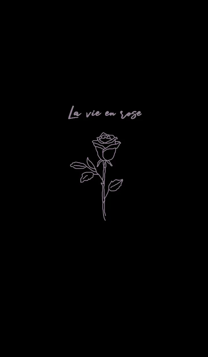 [LINE着せ替え] La vie en rose (black purple)の画像1