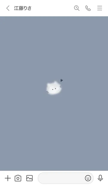 [LINE着せ替え] ～ふわふわな猫♥グレー29_1～の画像3