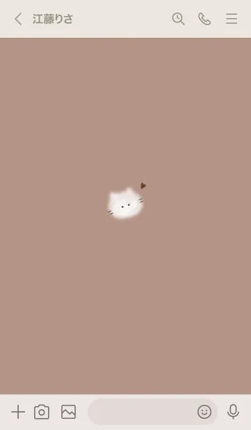[LINE着せ替え] ～ふわふわな猫♥ブラウン23_1～の画像3