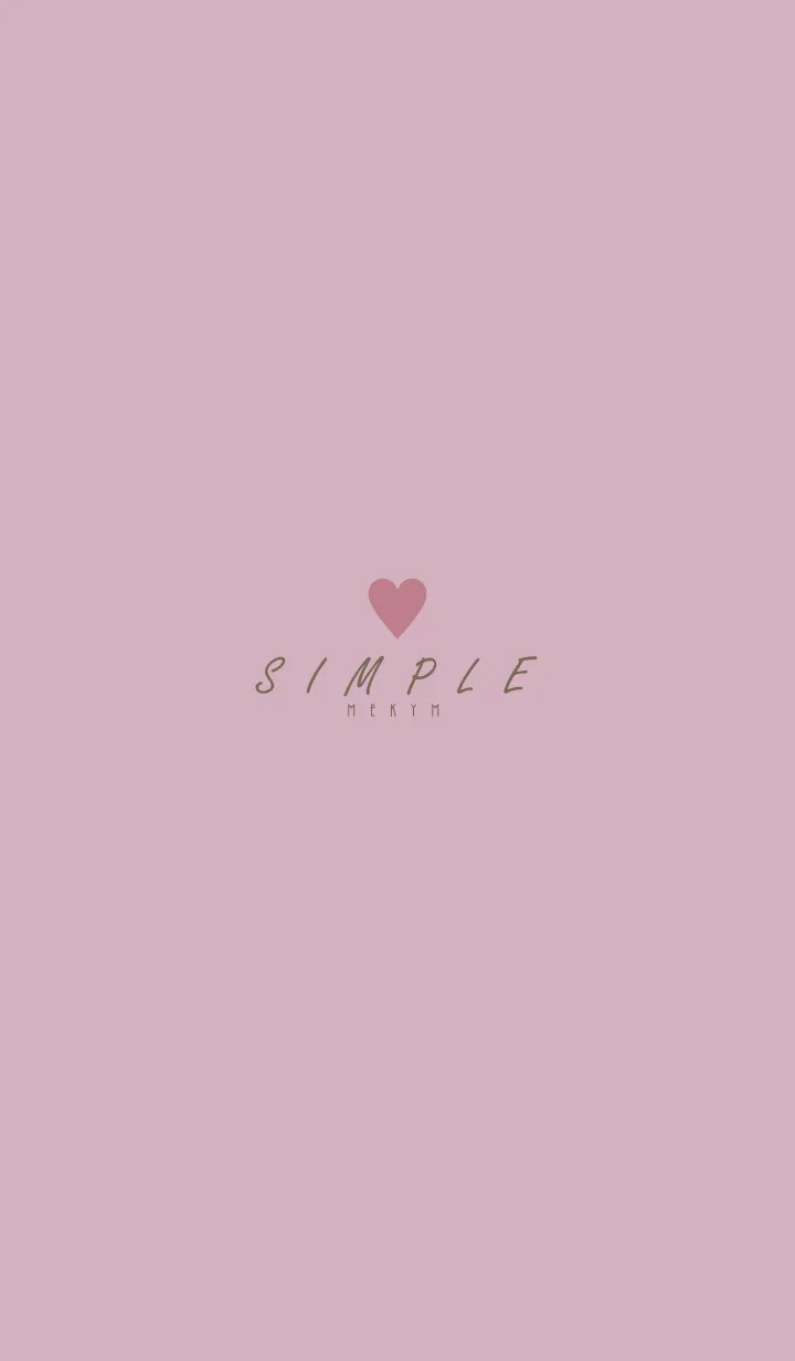 [LINE着せ替え] DUSKY PINK BROWN.SIMPLE -HEART- 25の画像1