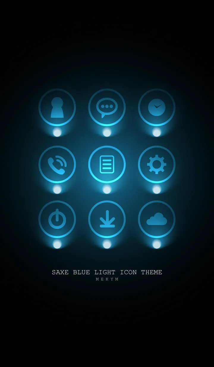 [LINE着せ替え] SAXE BLUE LIGHT ICON THEME 2の画像1