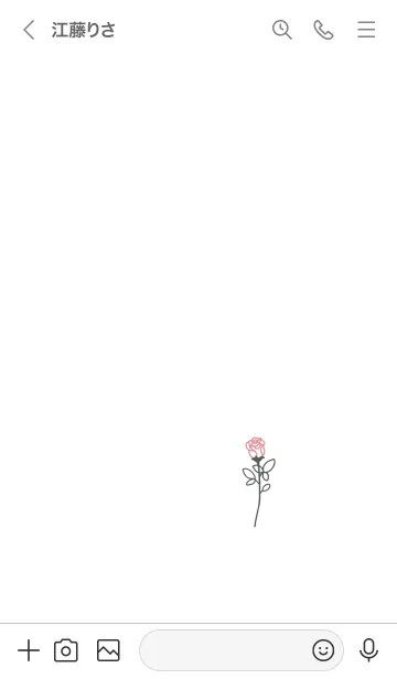 [LINE着せ替え] Rose /Pink & Whiteの画像3