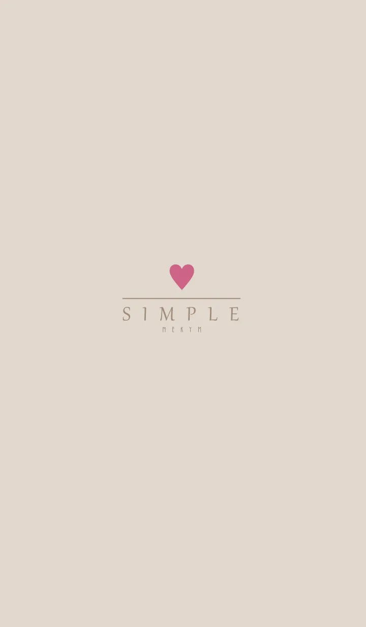 [LINE着せ替え] DUSKY BEIGE.SIMPLE -HEART- 25の画像1