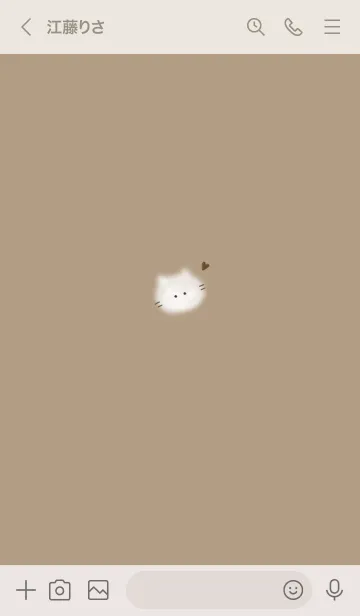 [LINE着せ替え] ～ふわふわな猫♥ライトブラウン24_1～の画像3