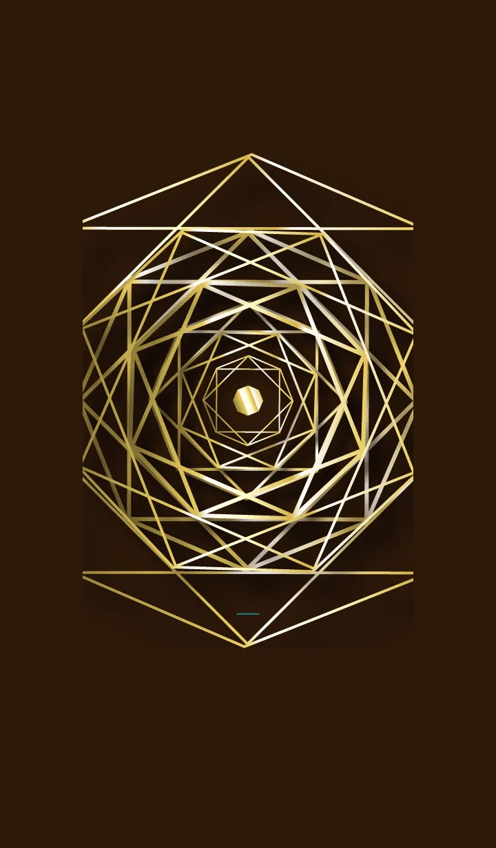 [LINE着せ替え] 茶色と緑 : 風水〈陰と陽〉八角形の画像1