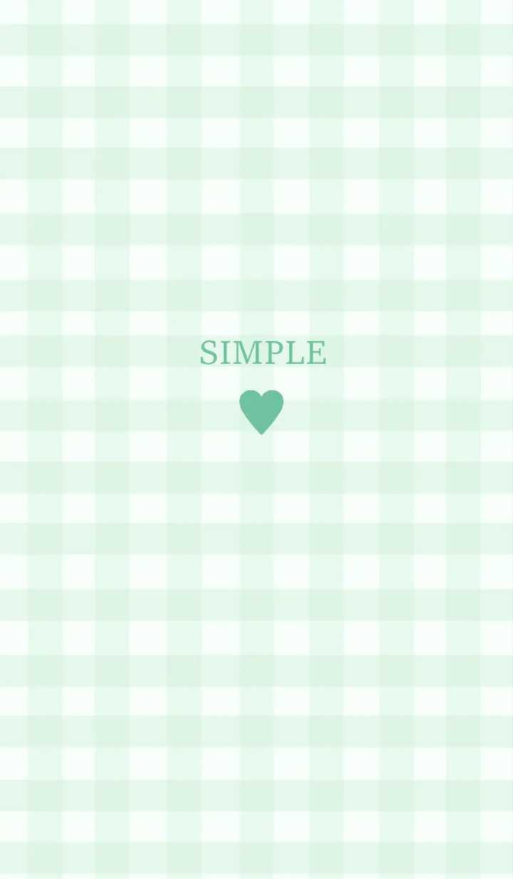 大人のシンプルハート -mintgreen check-の着せ替えメイン画像