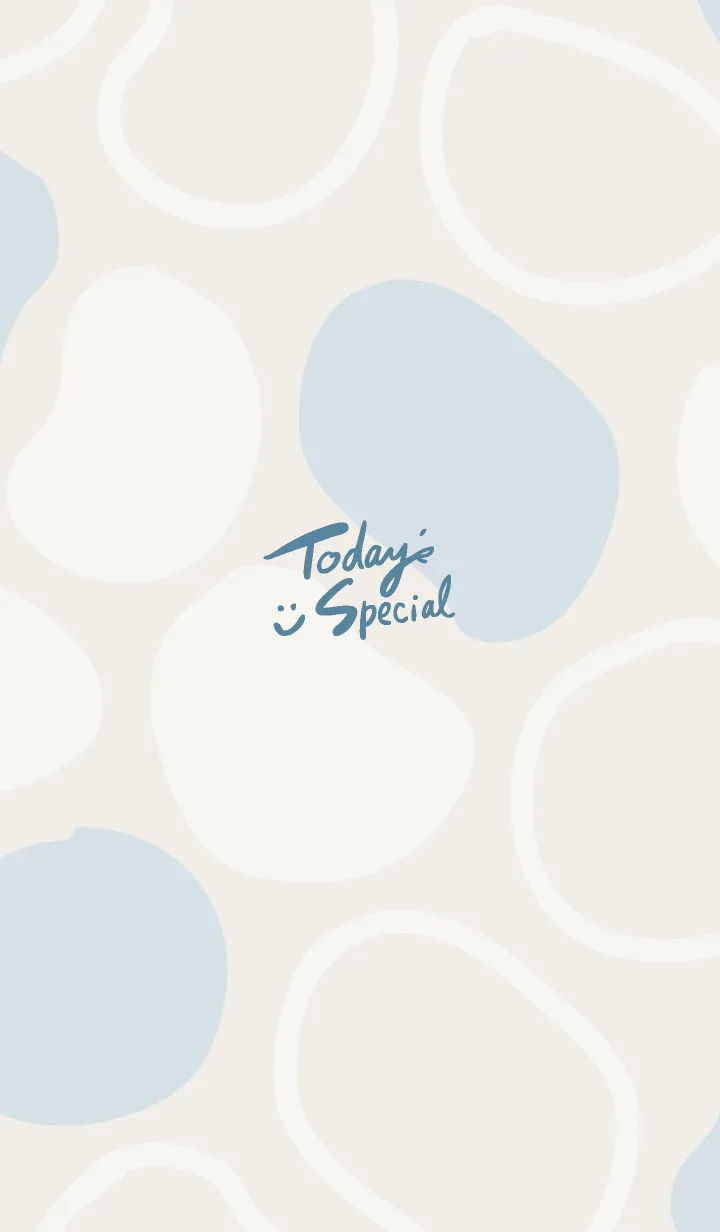 [LINE着せ替え] シンプル3カラー 有機的な丸ブルー5の画像1