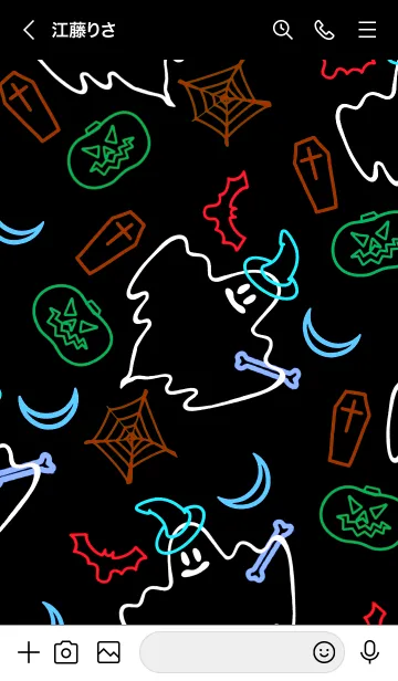 [LINE着せ替え] ネオンカラー ハロウィン 25の画像3