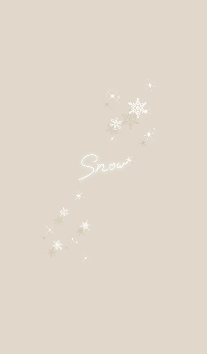 [LINE着せ替え] ～スノー♥ベージュ25_1～の画像1
