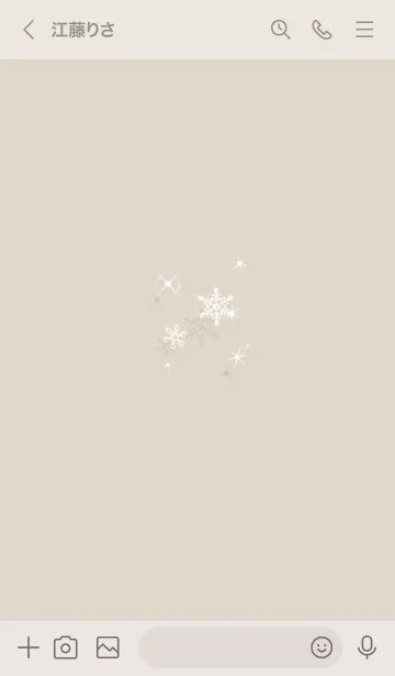 [LINE着せ替え] ～スノー♥ベージュ25_1～の画像3