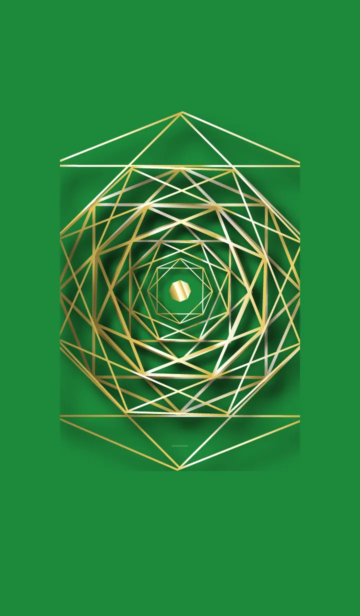 [LINE着せ替え] 緑 : 風水〈陰と陽〉八角形の画像1