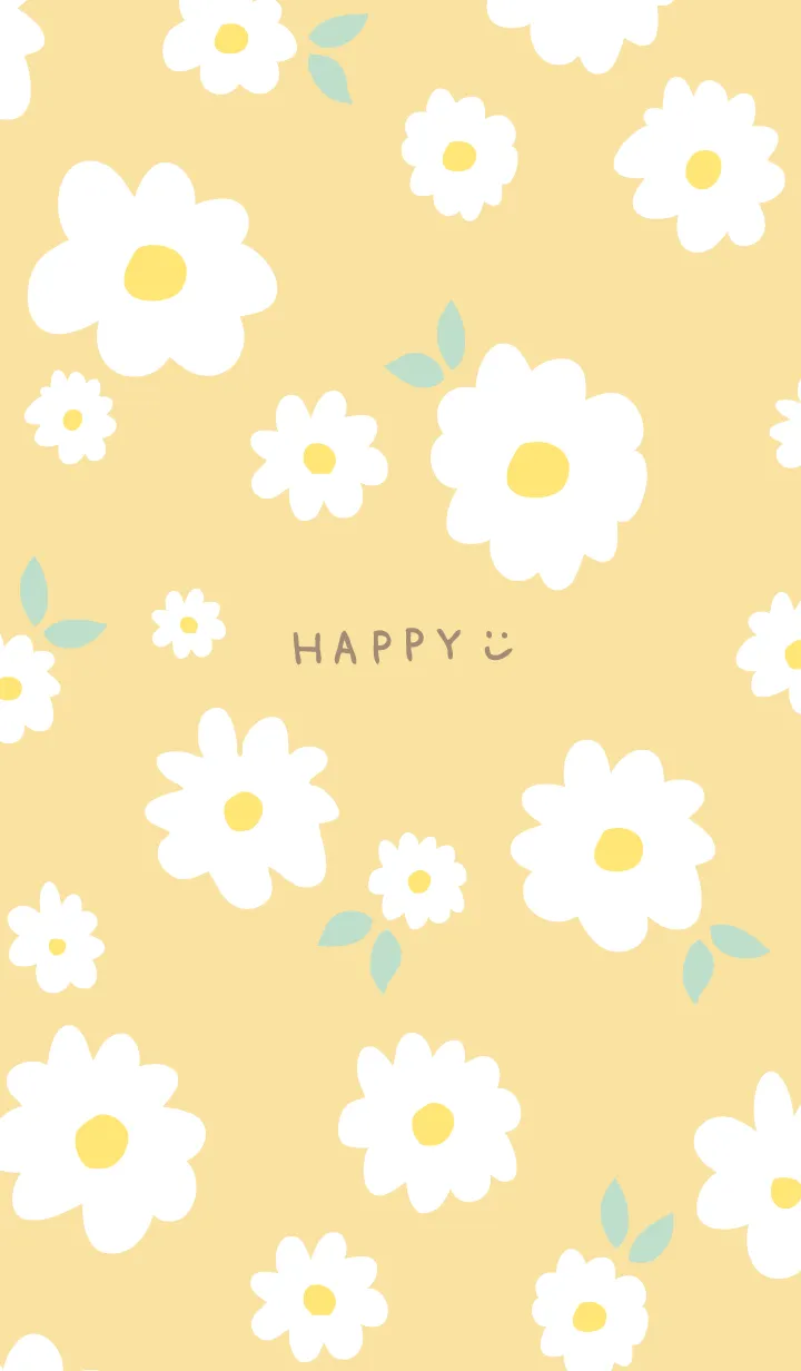 [LINE着せ替え] 白い花と葉っぱ24の画像1