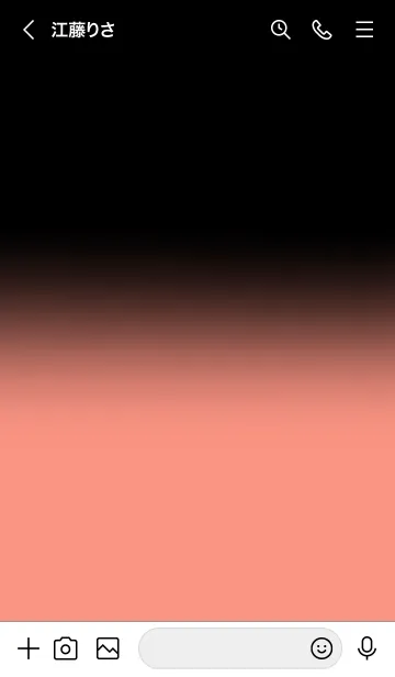 [LINE着せ替え] Black & Peach Pink  Theme (JP)の画像3