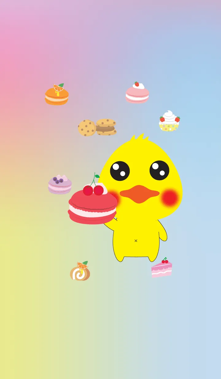 [LINE着せ替え] Simple cute duck theme v.9の画像1