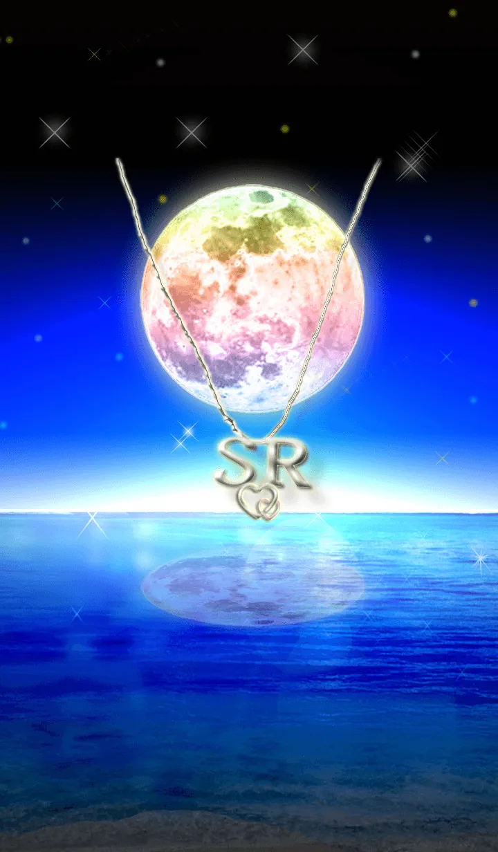 [LINE着せ替え] イニシャル22 S&R （レインボームーン2）の画像1